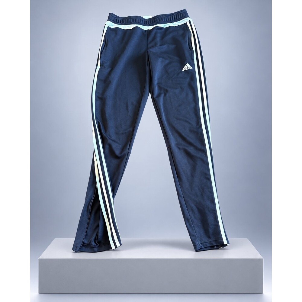 adidas Pants Tiro 11 Climacool S Black Striped Embroidered Elastic Waist